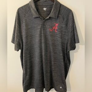 Men's Heather Charcoal ‘47 Performance Polo with Crimson 'A' Logo